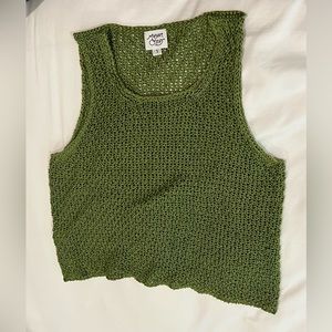 Margaret OLeary knit green tank top